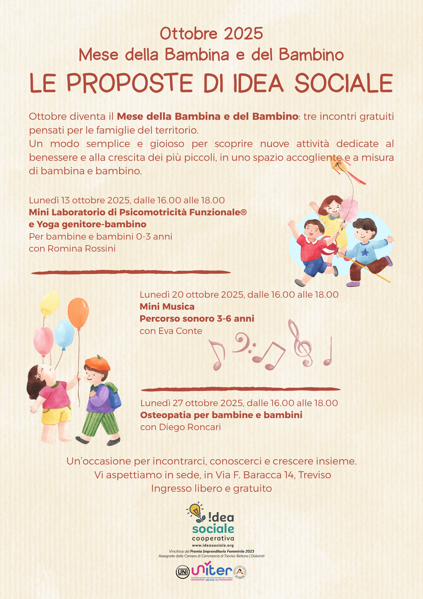 Mese della bambina e del bambino - Ottobre 2025