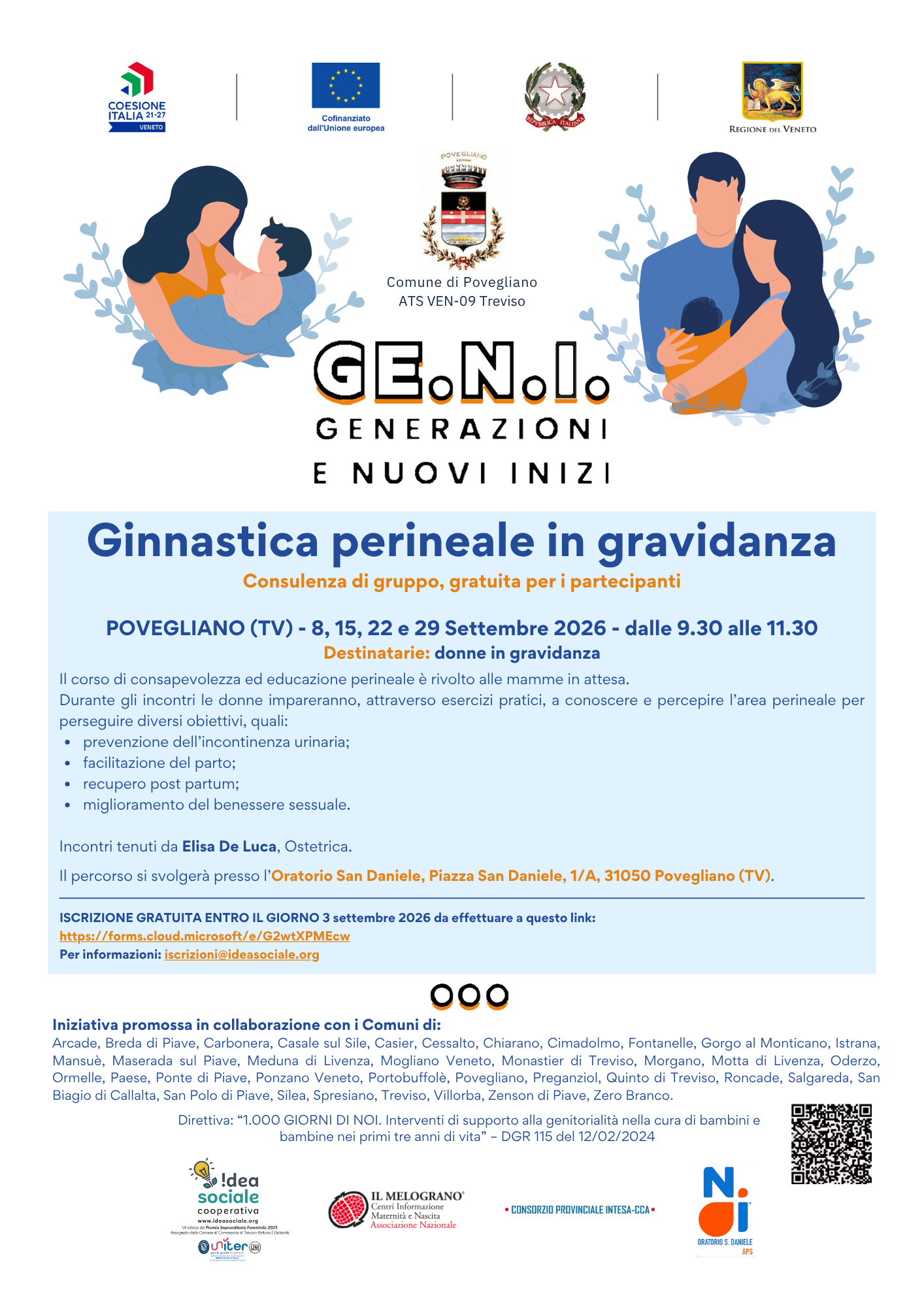 Ginnastica perineale - Povegliano - Settembre 2026 Ginnastica perineale in gravidanza - Povegliano - Settembre 2026