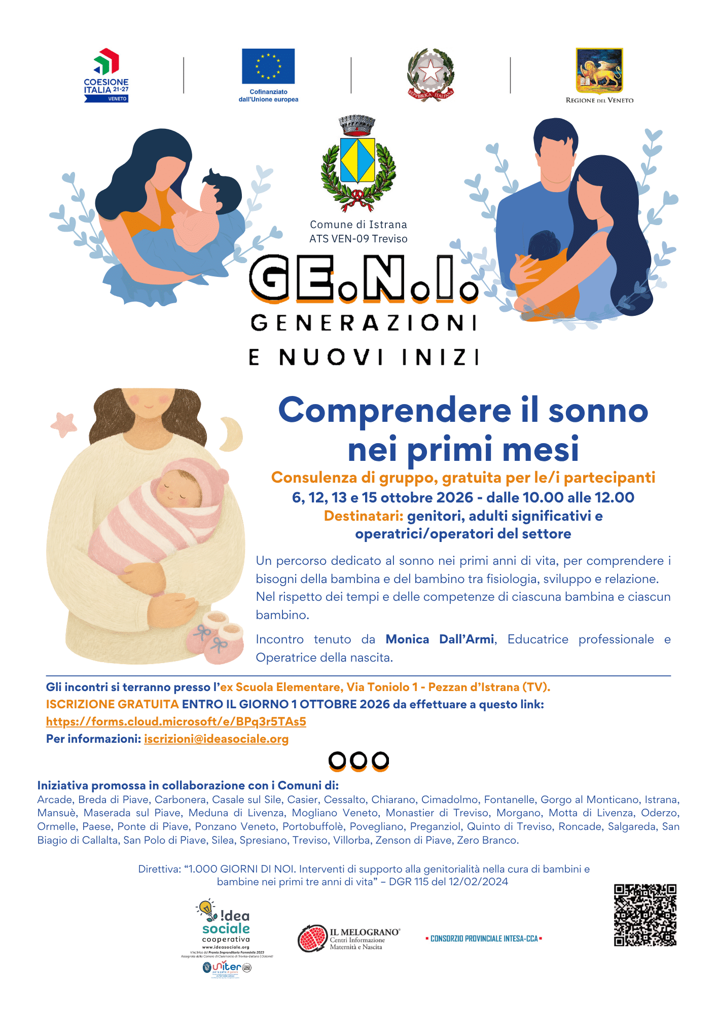 Comprendere il sonno nei primi mesi - Istrana - Ottobre 2026